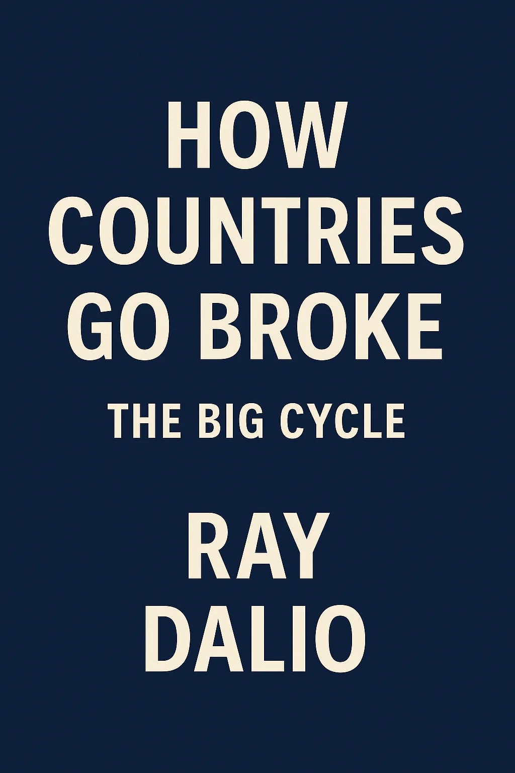 Cover image of How Countries Go Broke: The Big Cycle by Ray Dalio
