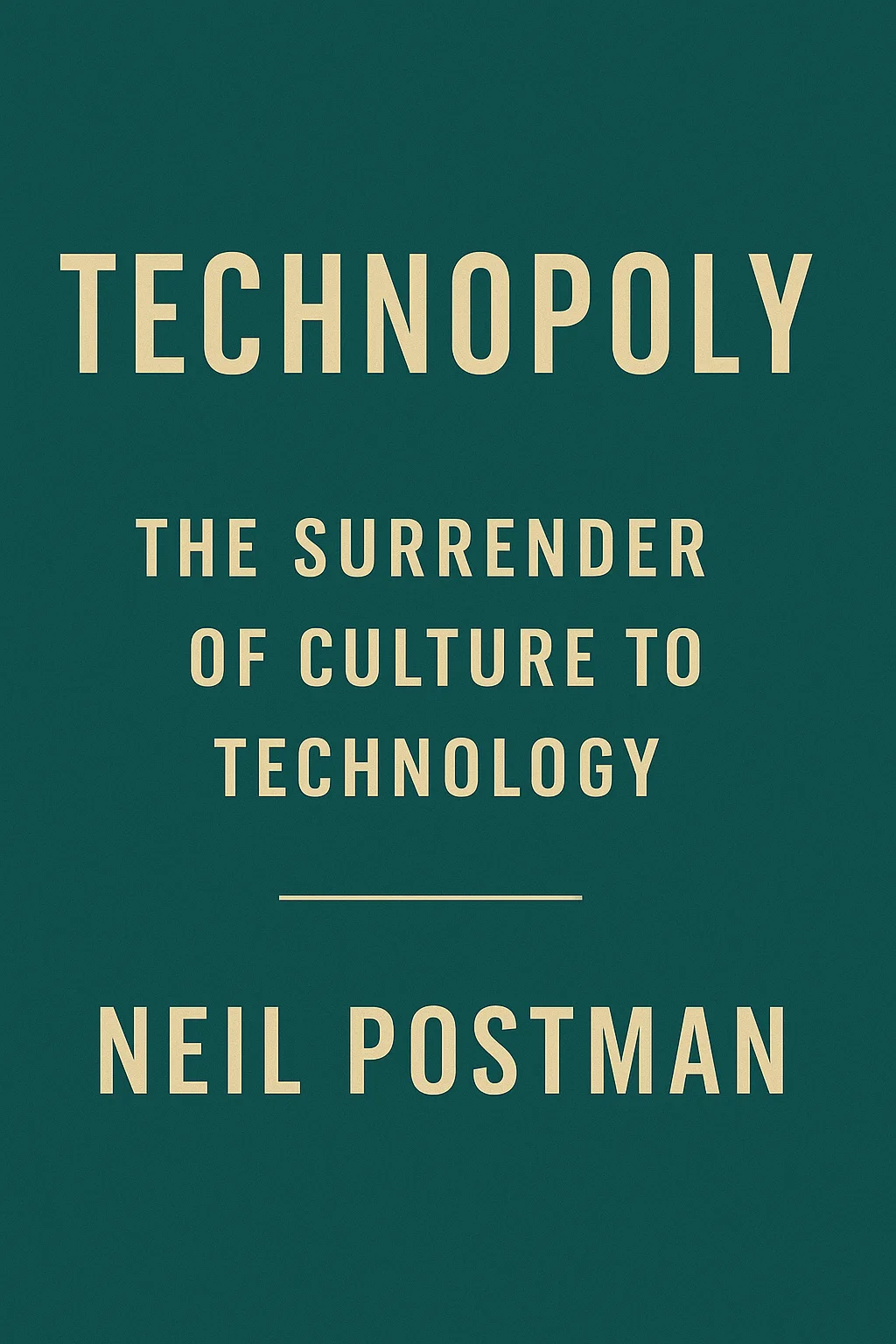 Cover of Technopoly: The Surrender of Culture to Technology by Neil Postman